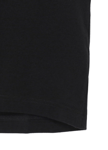 COTTON JERSEY FRONT RAGLAN SLIT T-SHIRT SHORT SLEEVES