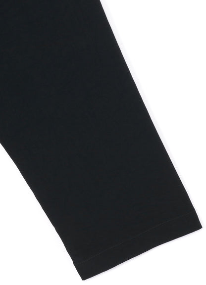 SILICON JERSEY+ CREPE DE CHINE FRONT DOUBLE FLOUNCE T-SHIRT