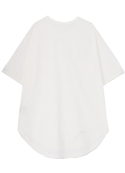COTTON JERSEY HEM ROUND JUMBO T-SHIRT SHORT SLEEVES