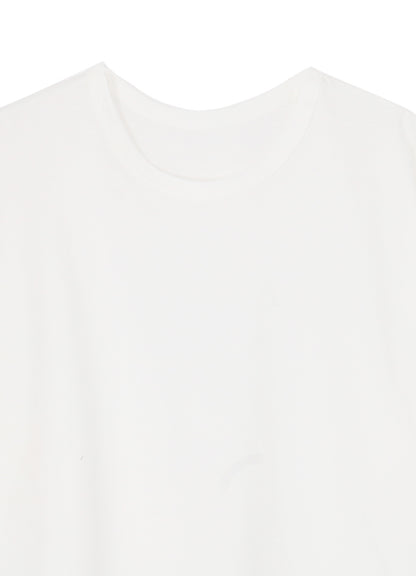 COTTON JERSEY HEM ROUND JUMBO T-SHIRT SHORT SLEEVES