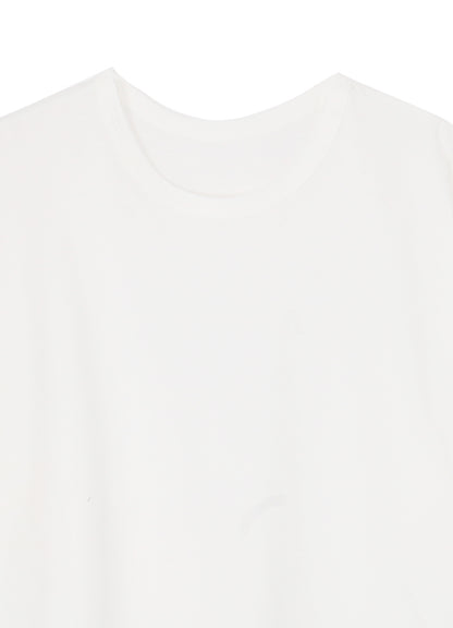 COTTON JERSEY HEM ROUND JUMBO T-SHIRT SHORT SLEEVES