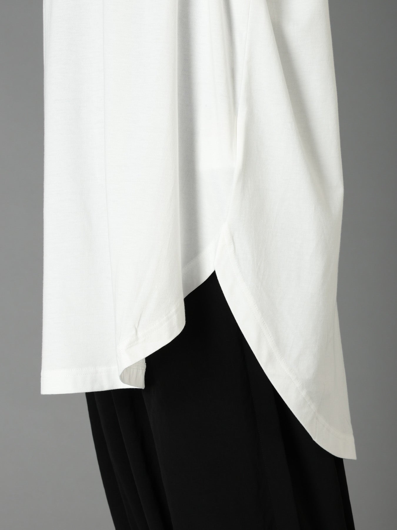 COTTON JERSEY HEM ROUND JUMBO T-SHIRT SHORT SLEEVES