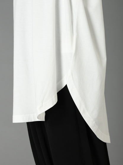 COTTON JERSEY HEM ROUND JUMBO T-SHIRT SHORT SLEEVES