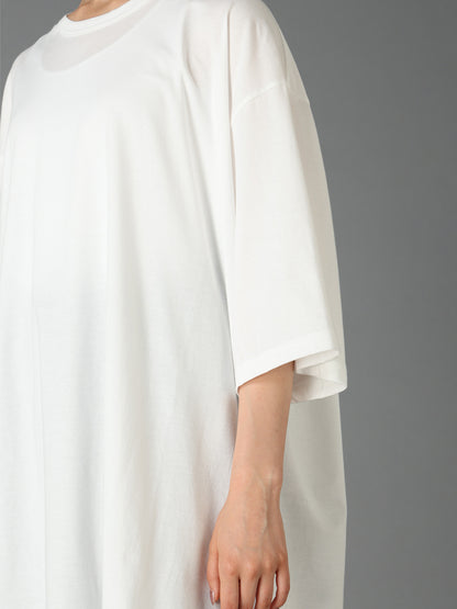 COTTON JERSEY HEM ROUND JUMBO T-SHIRT SHORT SLEEVES