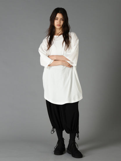 COTTON JERSEY HEM ROUND JUMBO T-SHIRT SHORT SLEEVES