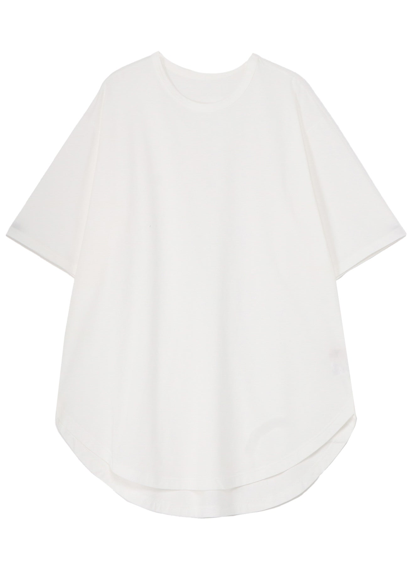 COTTON JERSEY HEM ROUND JUMBO T-SHIRT SHORT SLEEVES