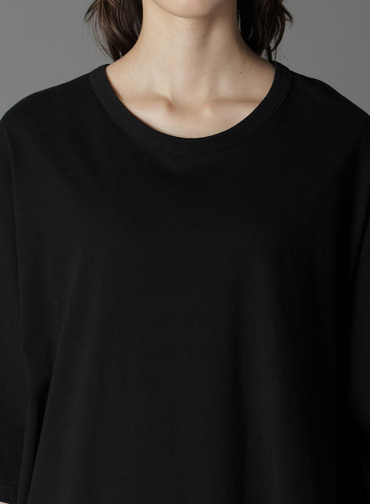 COTTON JERSEY HEM ROUND JUMBO T-SHIRT SHORT SLEEVES