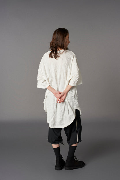 CATCH WASHER HEM ROUND JUMBO T-SHIRT SHORT SLEEVES