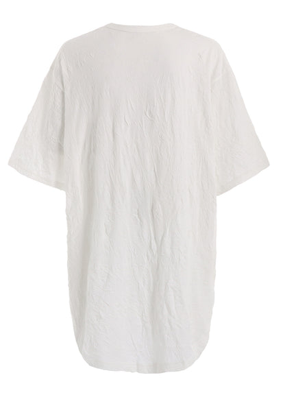 CATCH WASHER HEM ROUND JUMBO T-SHIRT SHORT SLEEVES