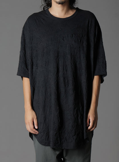 CATCH WASHER HEM ROUND JUMBO T-SHIRT SHORT SLEEVES