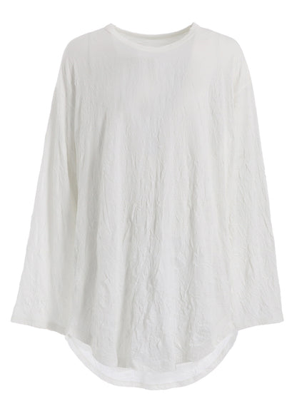 CATCH WASHER HEM ROUND JUMBO T-SHIRT LONG SLEEVES