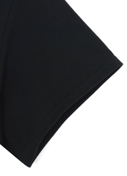 SILICON JERSEY+ CREPE DE CHINE DOCKING T-DRESS