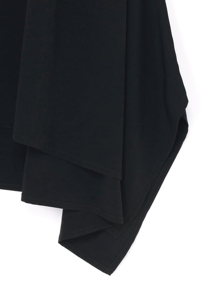 SILICON JERSEY+ CREPE DE CHINE DOCKING T-DRESS