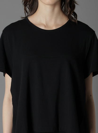 SILICON JERSEY+ CREPE DE CHINE DOCKING T-DRESS