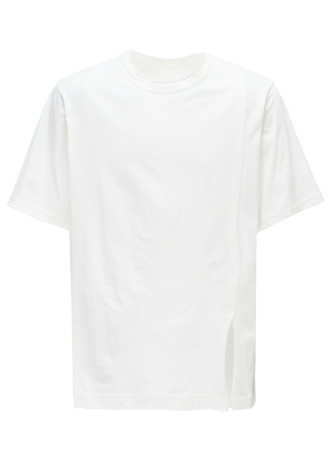 COTTON JERSEY MIX TIERED SHORT SLEEVED T