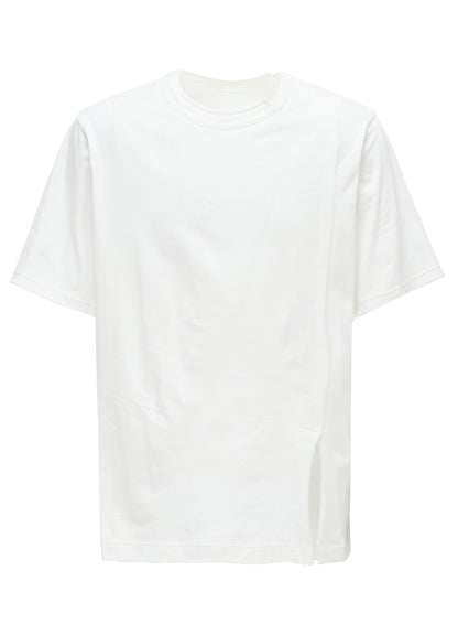 COTTON JERSEY MIX TIERED SHORT SLEEVED T