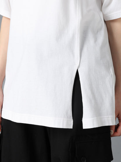 COTTON JERSEY MIX TIERED SHORT SLEEVED T