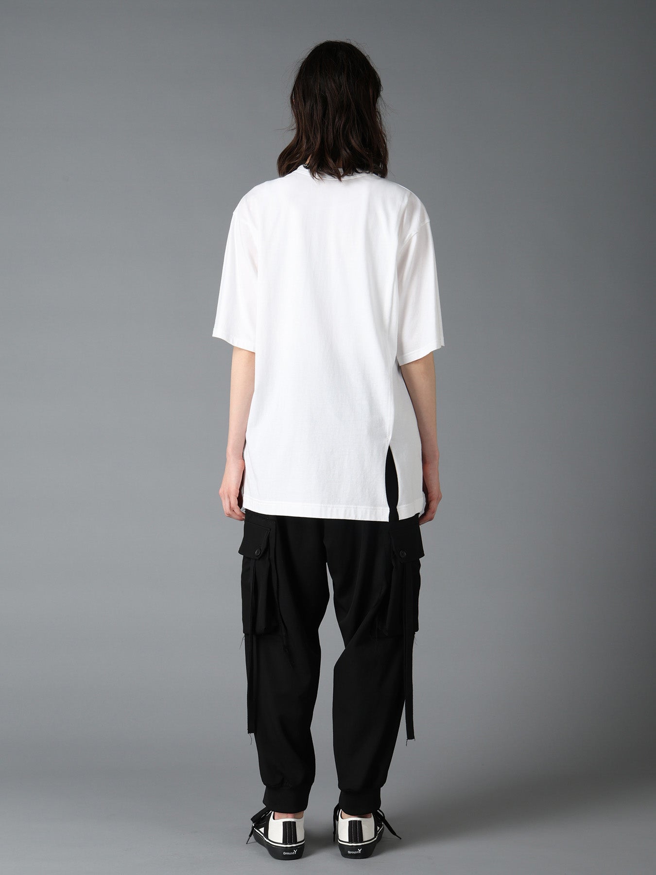 COTTON JERSEY MIX TIERED SHORT SLEEVED T – THE SHOP YOHJI YAMAMOTO