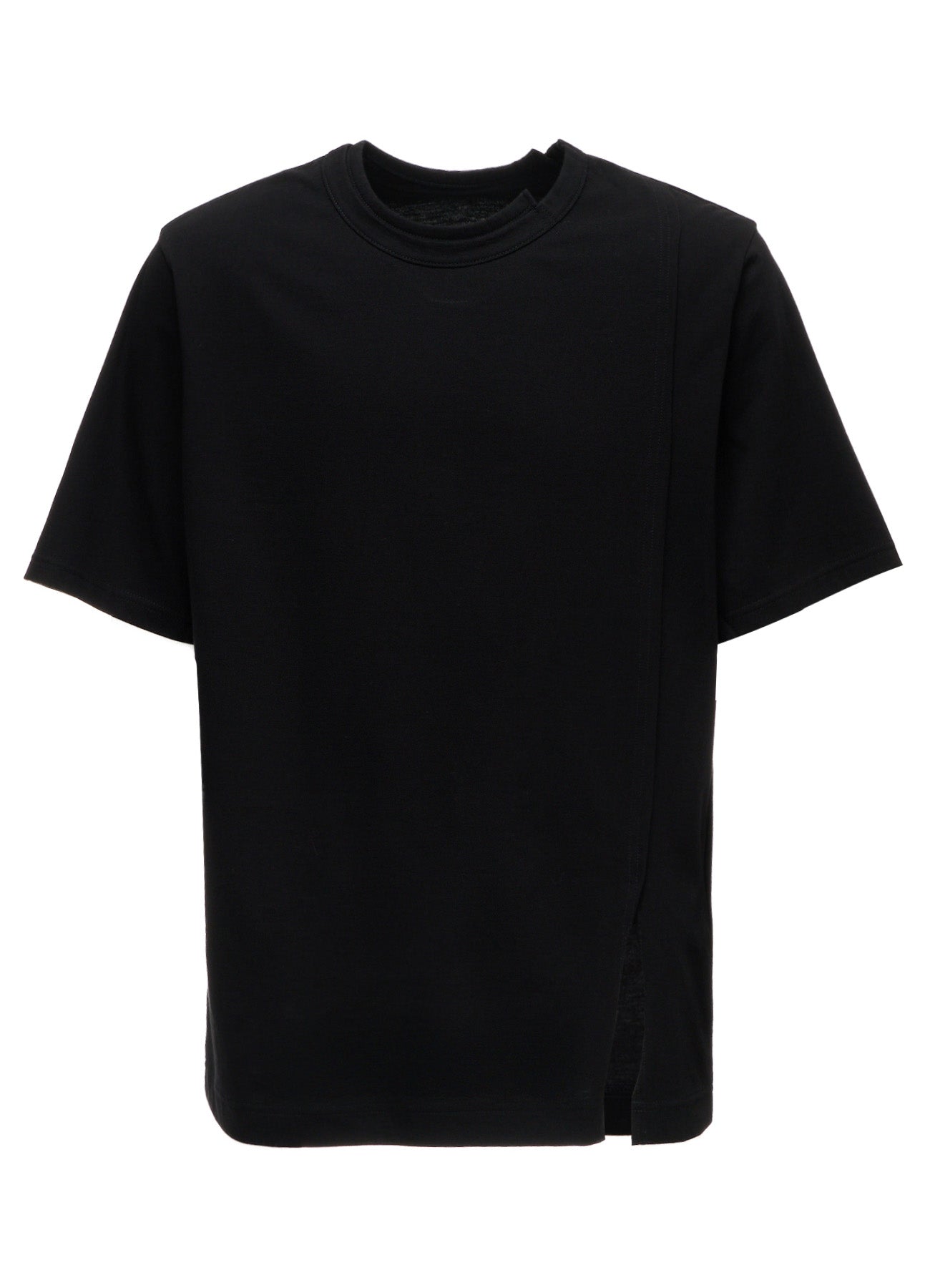 COTTON JERSEY MIX TIERED SHORT SLEEVED T