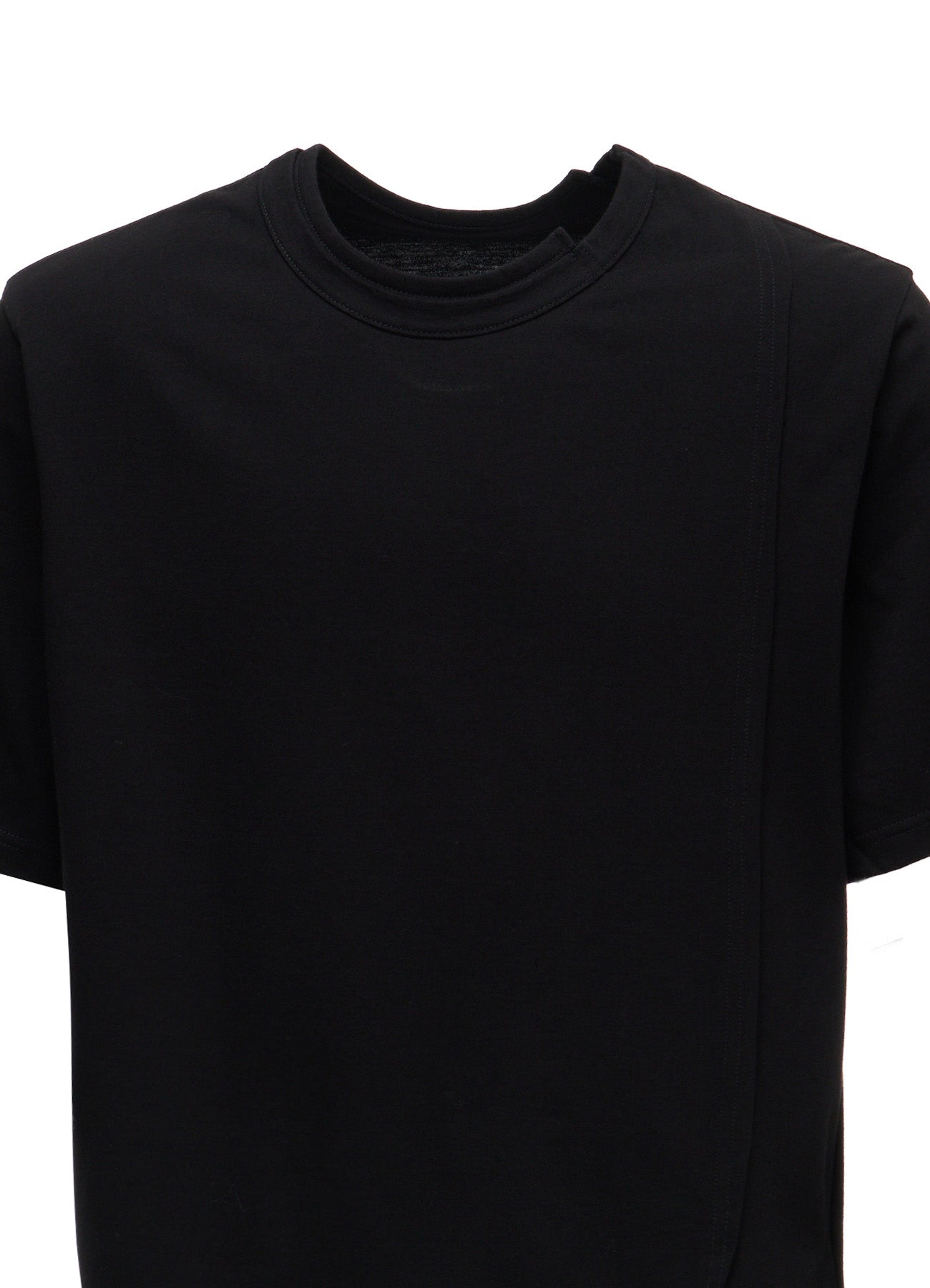 COTTON JERSEY MIX TIERED SHORT SLEEVED T