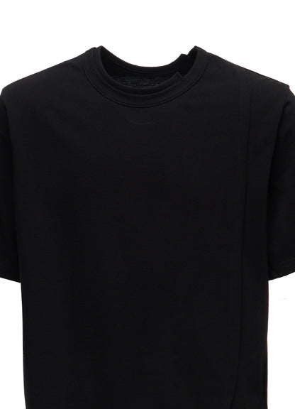 COTTON JERSEY MIX TIERED SHORT SLEEVED T