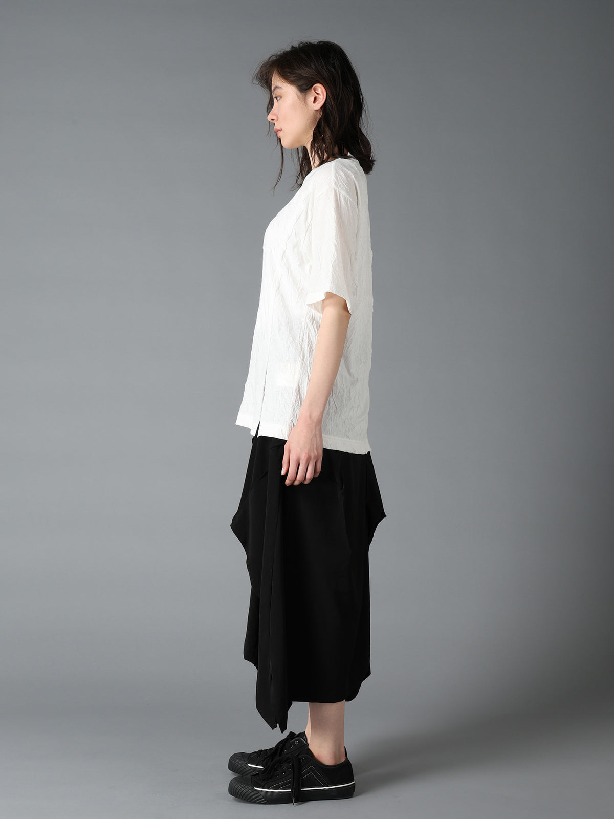 CATCH WASHER MIX TIERED SHORT SLEEVED T