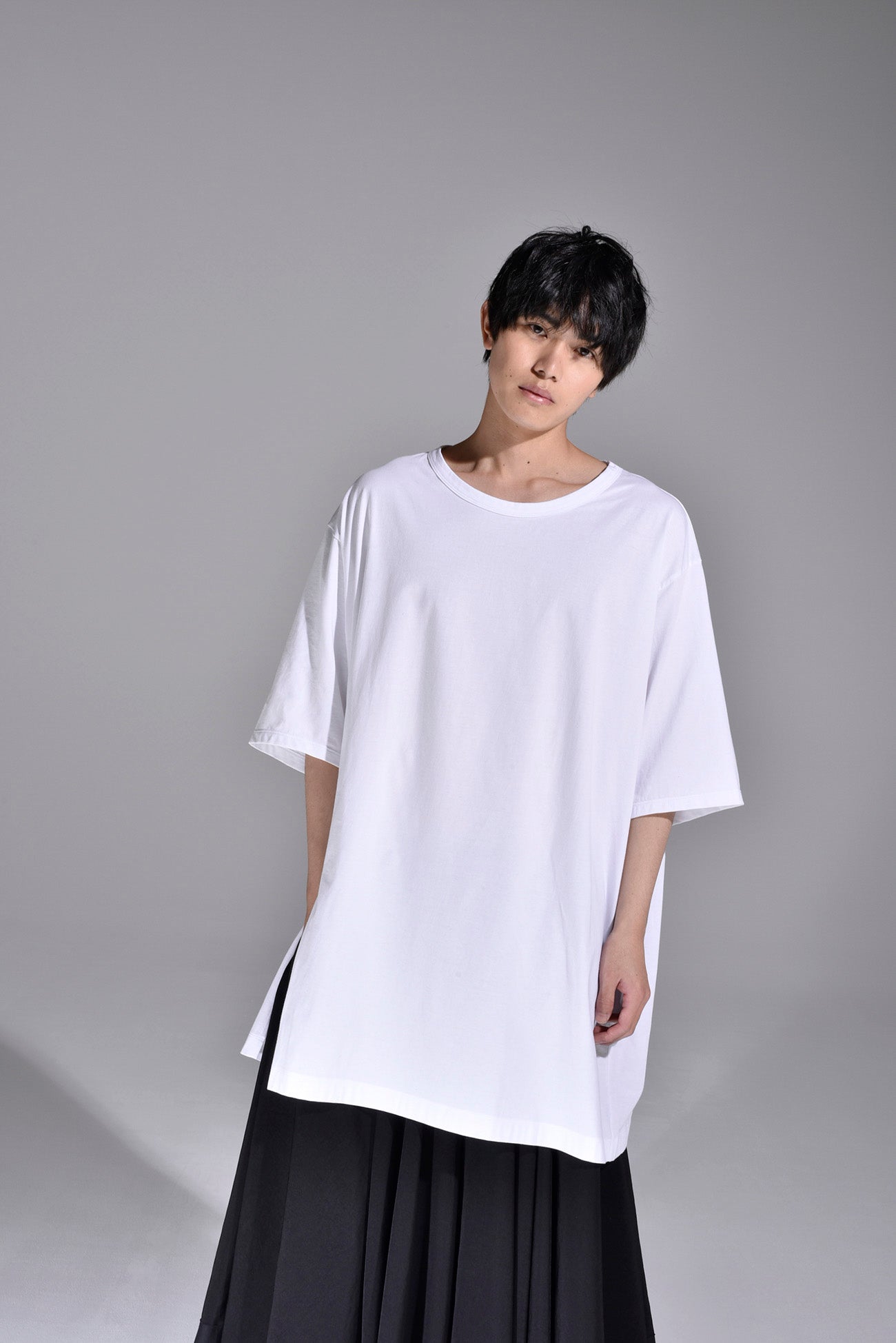 COTTON JERSEY MIX TIERED LONG SLEEVED T