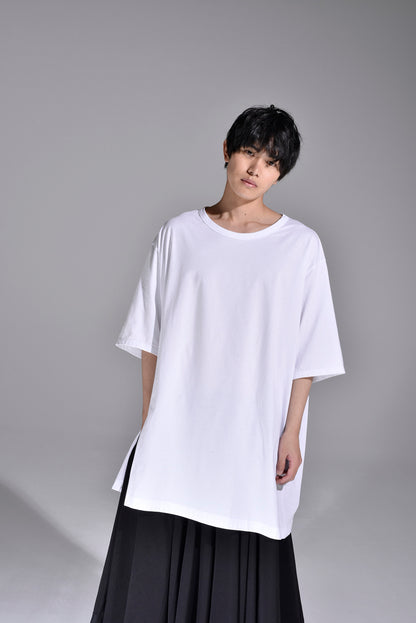 COTTON JERSEY MIX TIERED LONG SLEEVED T