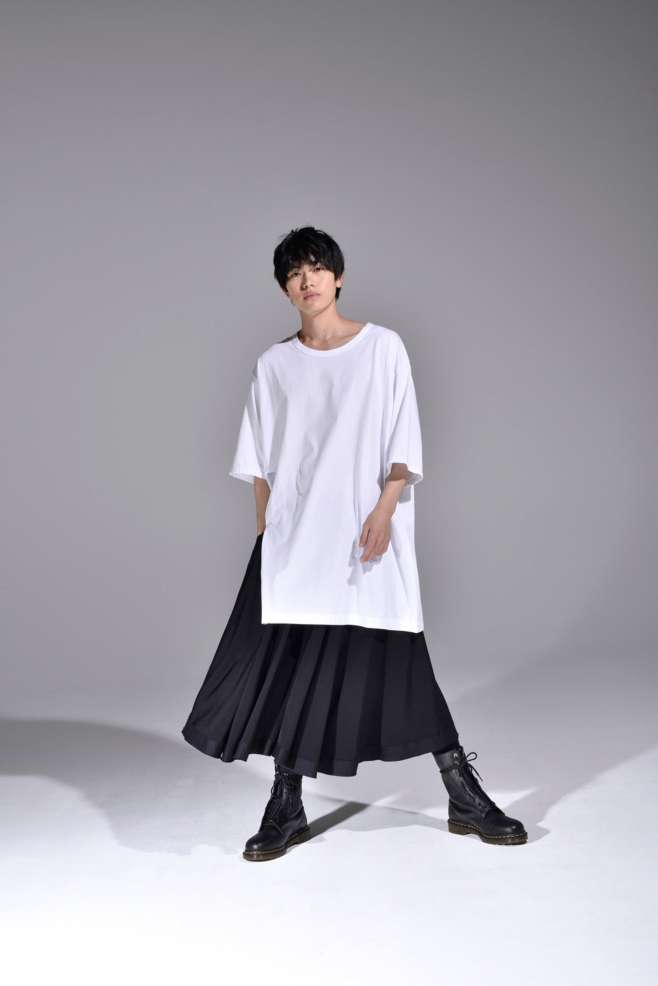 COTTON JERSEY MIX TIERED LONG SLEEVED T