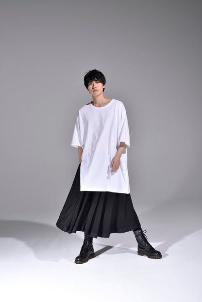 COTTON JERSEY MIX TIERED LONG SLEEVED T