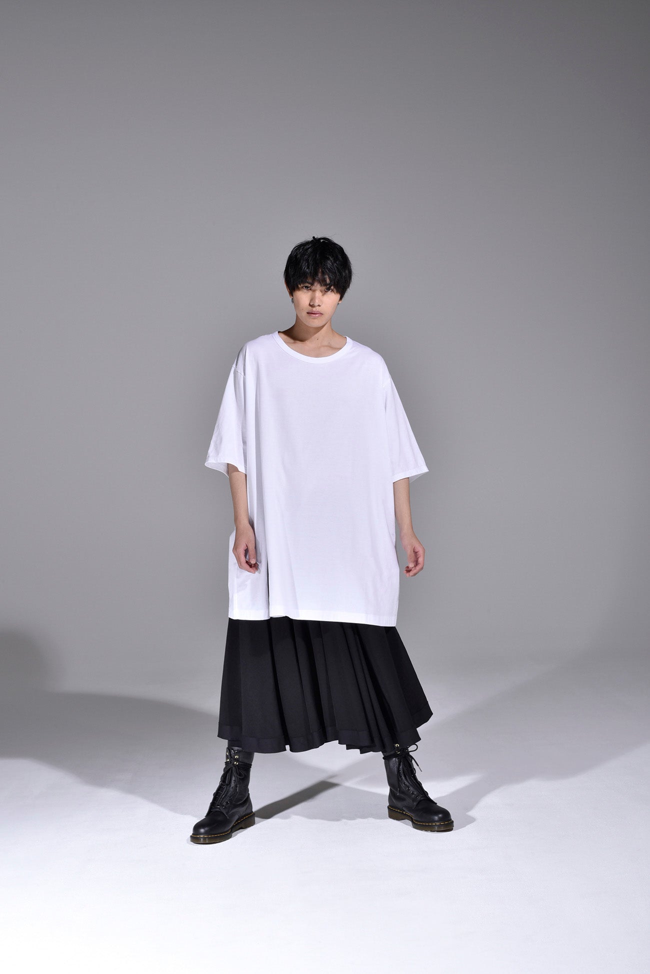 COTTON JERSEY MIX TIERED LONG SLEEVED T