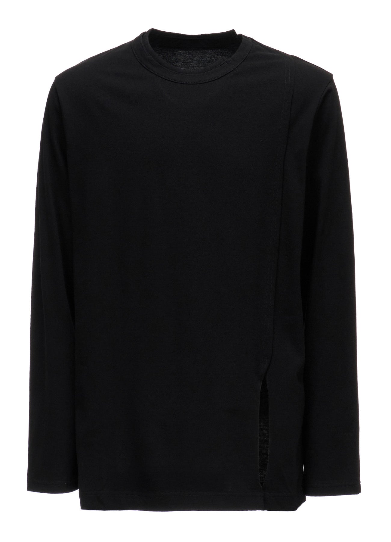 COTTON JERSEY MIX TIERED LONG SLEEVED T