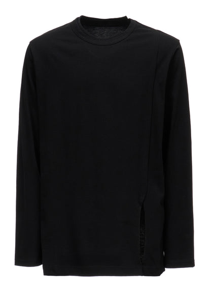 COTTON JERSEY MIX TIERED LONG SLEEVED T