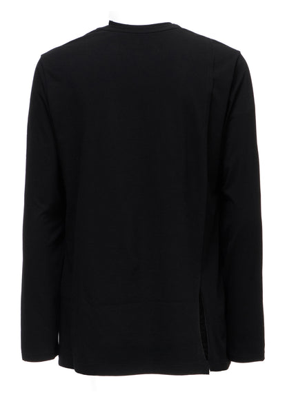 COTTON JERSEY MIX TIERED LONG SLEEVED T