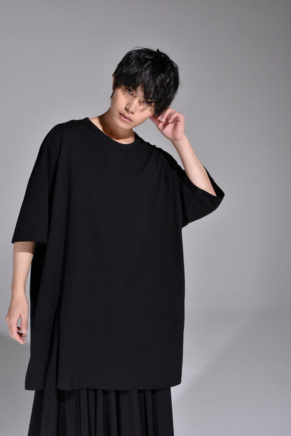 COTTON JERSEY MIX TIERED LONG SLEEVED T