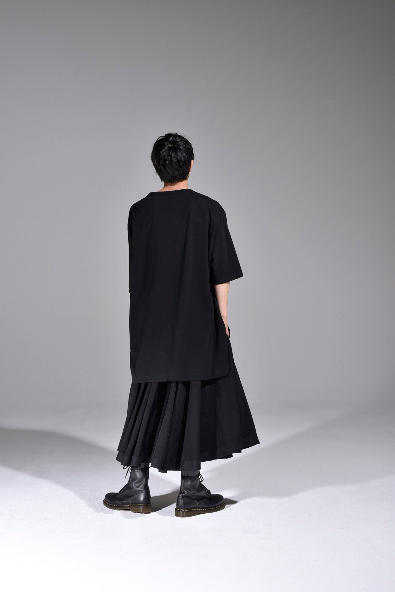 COTTON JERSEY MIX TIERED LONG SLEEVED T