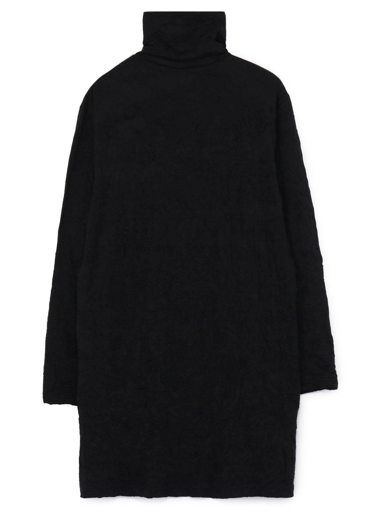 C/PE WASHER JERSEY BUTTON OPENED BIG TURTLENECK CUT SEW