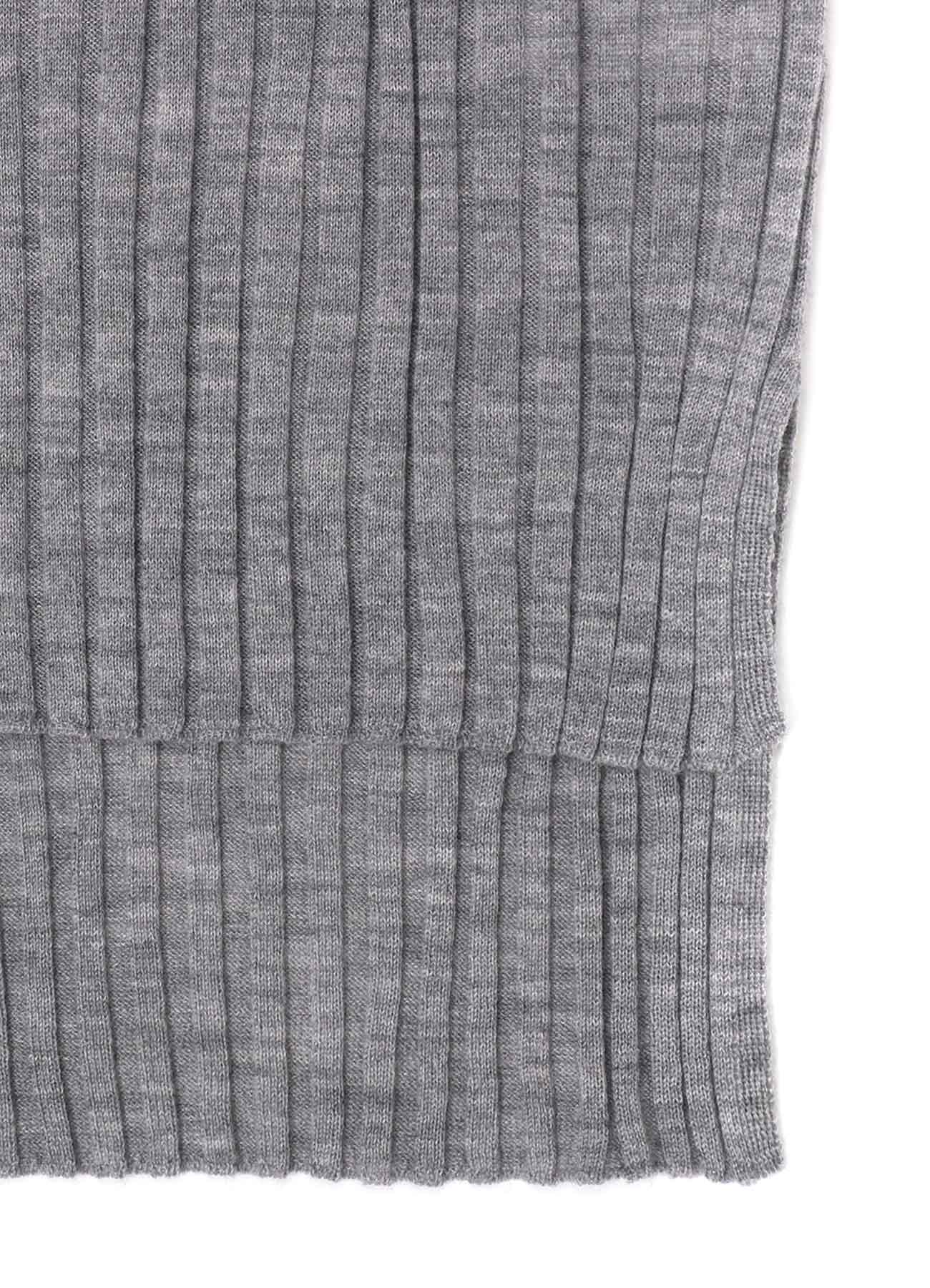 WOOL CREW NECK RIB KNIT