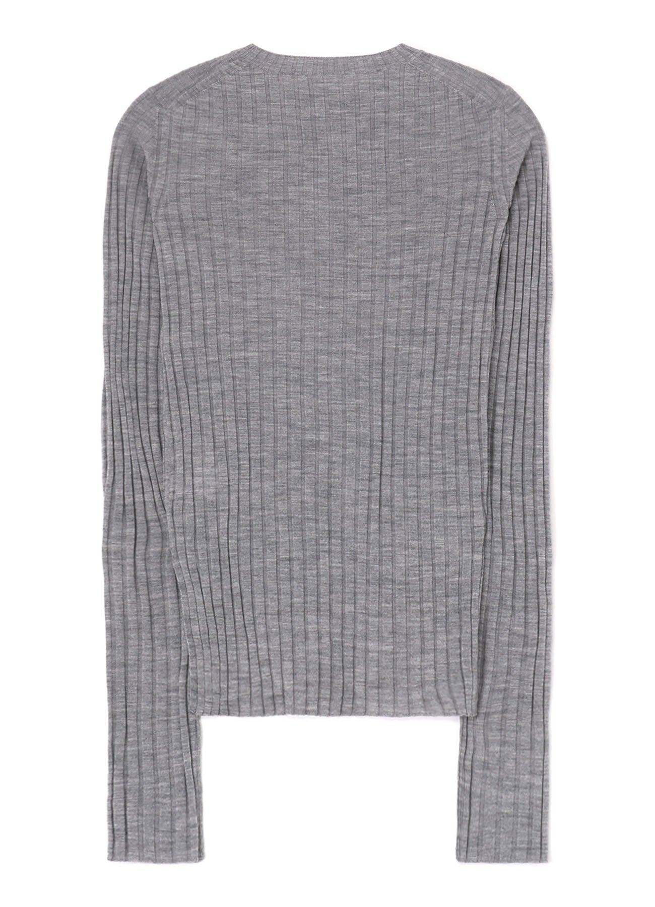 WOOL CREW NECK RIB KNIT