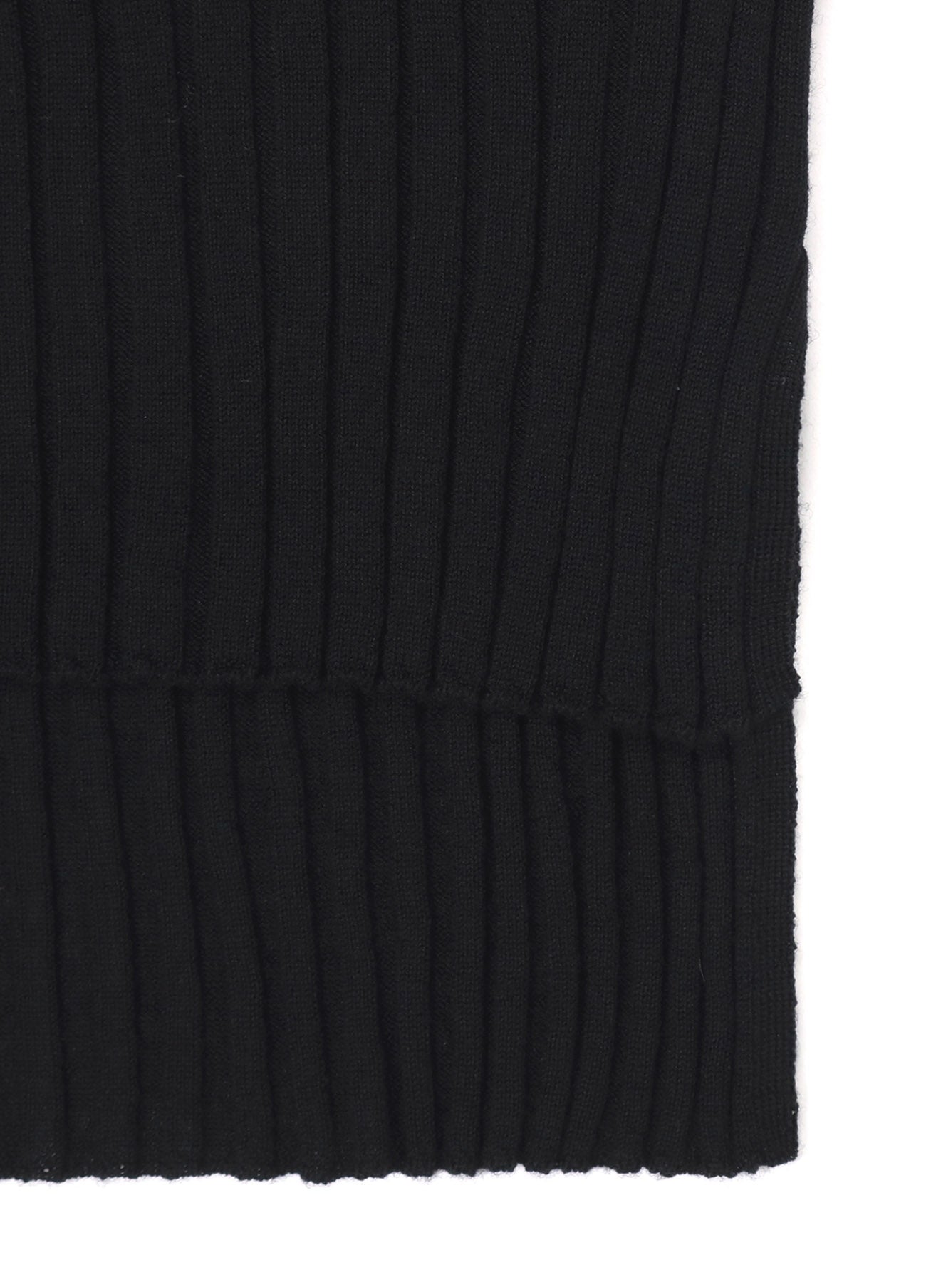 WOOL CREW NECK RIB KNIT