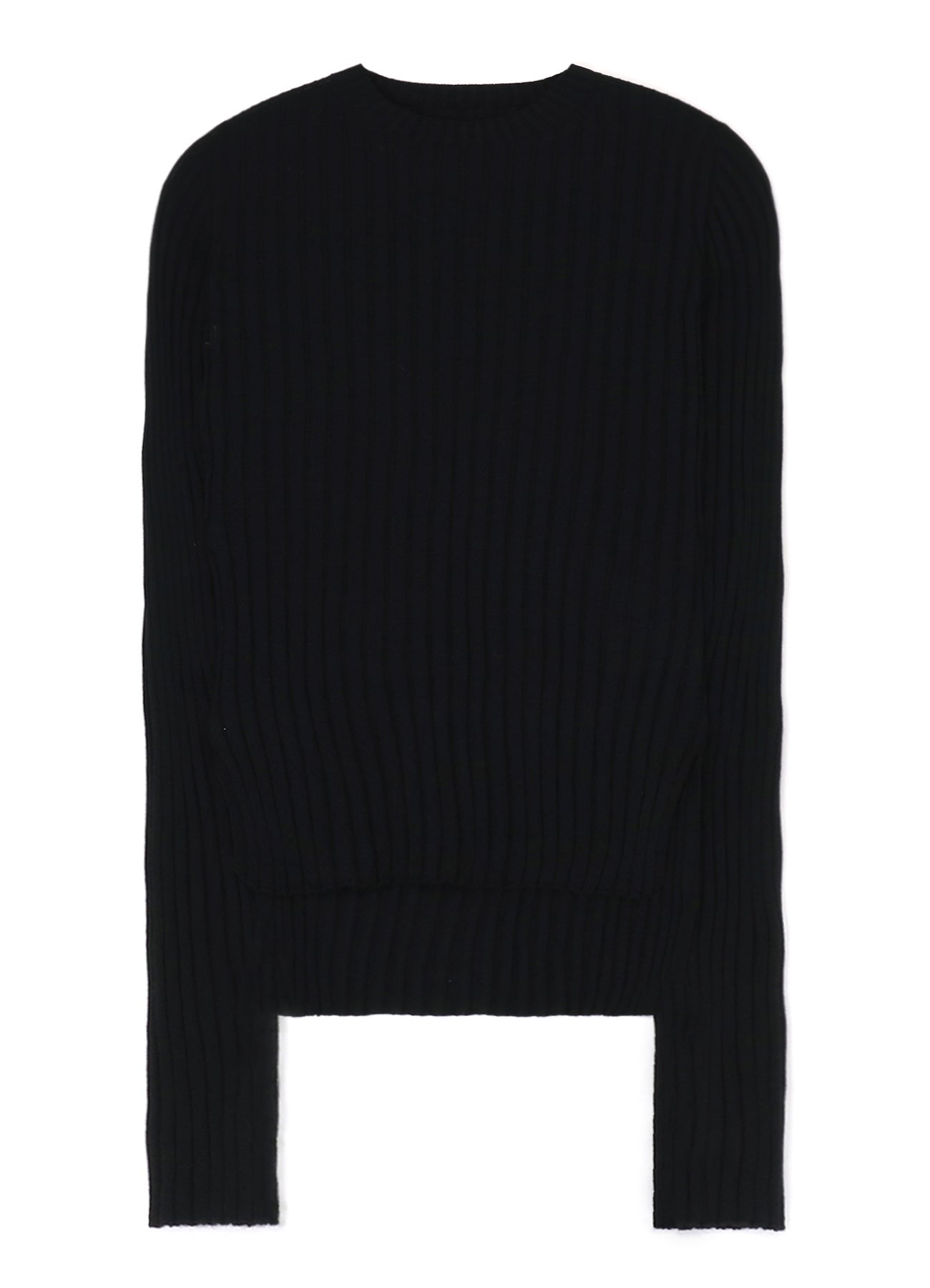 WOOL CREW NECK RIB KNIT