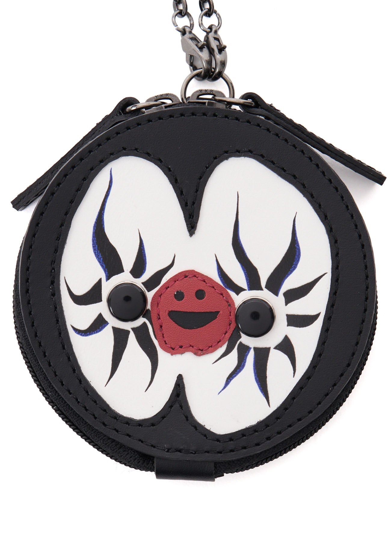 Ground Y×Taro Okamoto Leather Coin Purse Necklace "Mask”