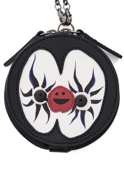 Ground Y×Taro Okamoto Leather Coin Purse Necklace "Mask”