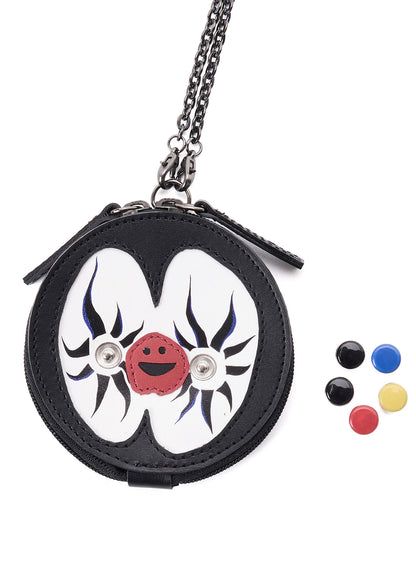 Ground Y×Taro Okamoto Leather Coin Purse Necklace "Mask”