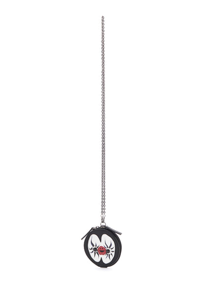 Ground Y×Taro Okamoto Leather Coin Purse Necklace "Mask”