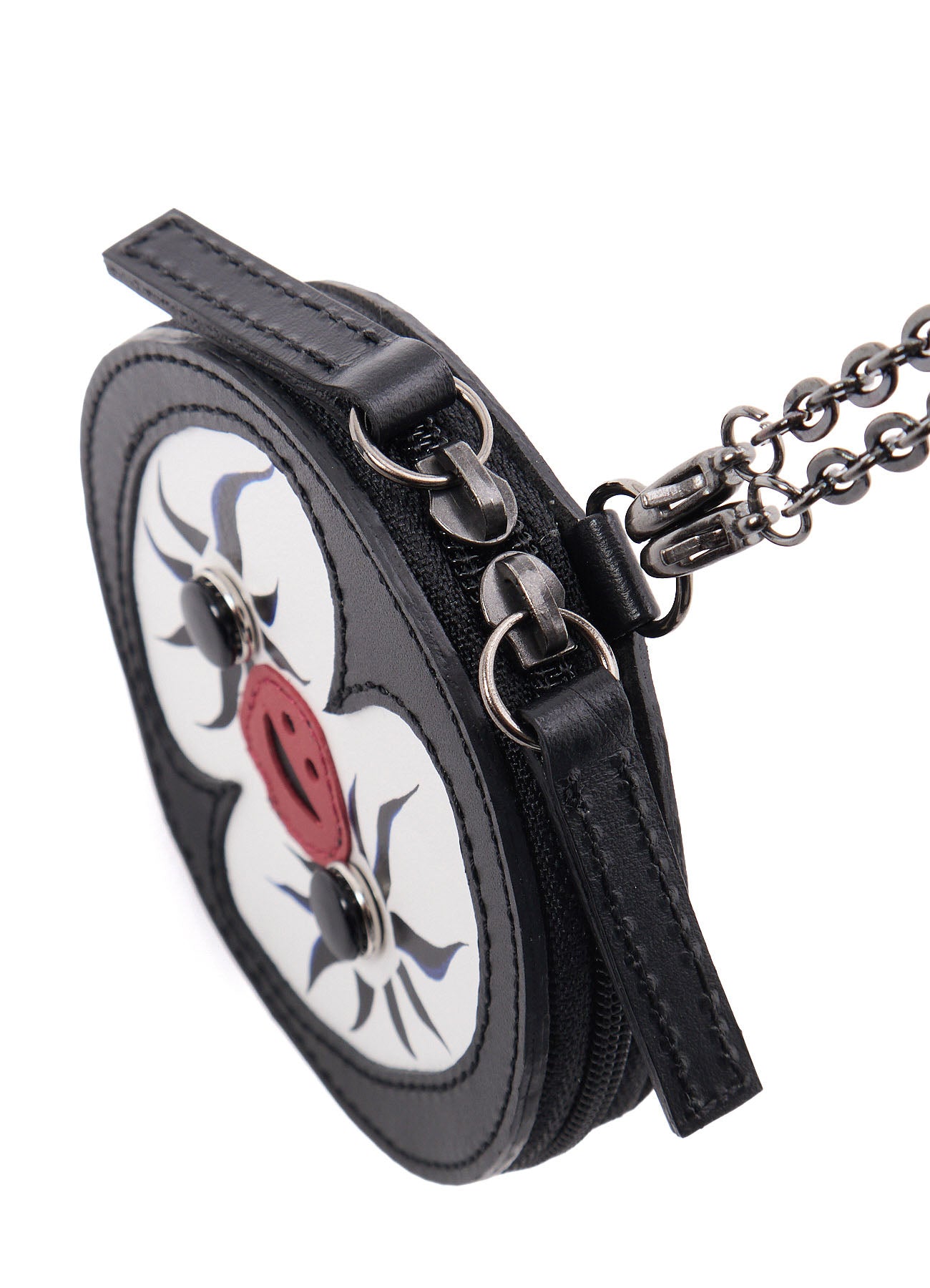 Ground Y×Taro Okamoto Leather Coin Purse Necklace "Mask”