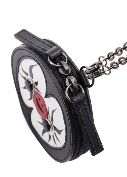 Ground Y×Taro Okamoto Leather Coin Purse Necklace "Mask”