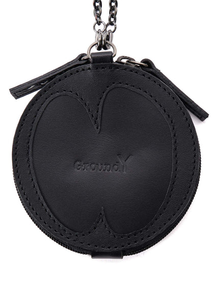 Ground Y×Taro Okamoto Leather Coin Purse Necklace "Mask”