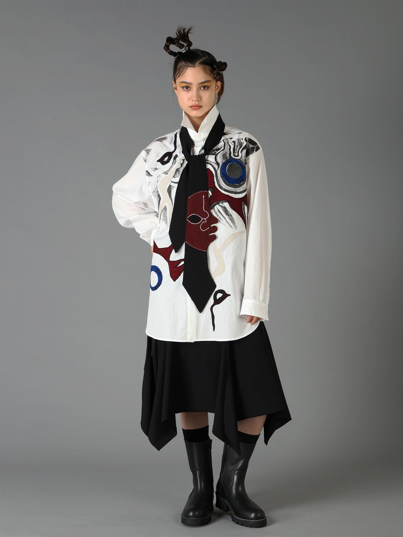 Ground Y×Taro Okamoto Mixed-Media Composition Shirts ”I Am in the Sky”