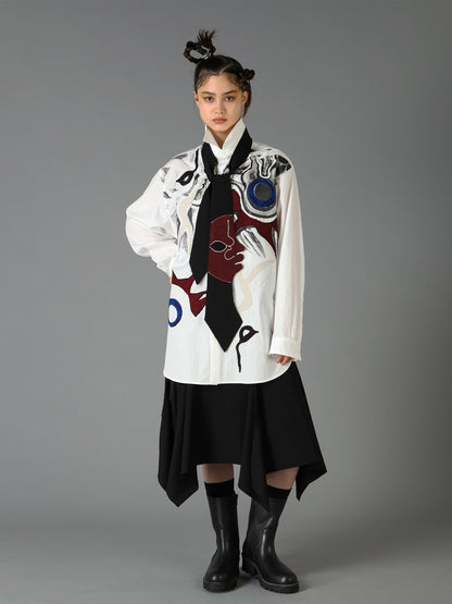 Ground Y×Taro Okamoto Mixed-Media Composition Shirts ”I Am in the Sky”